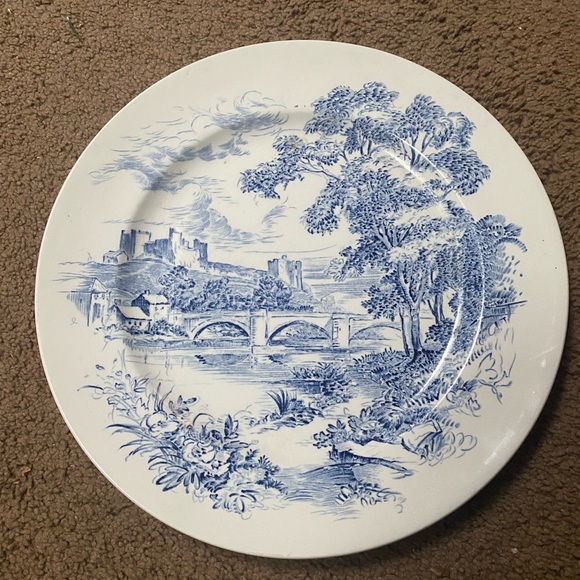 Wedgwood Other - Blue and White Scenic Dinner Plate